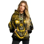 Real Madrid Demonic Skull Yellow Black Hoodie Best Selling
