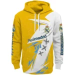 Real Madrid Dynamic Slash Yellow White Hoodie Best Selling
