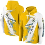 Real Madrid Dynamic Slash Yellow White Hoodie Best Selling