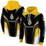 Real Madrid Futuristic Pattern Yellow Black Hoodie Best Selling