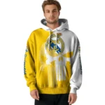 Real Madrid Graphic Punisher Yellow White Hoodie Best Selling