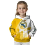 Real Madrid Graphic Punisher Yellow White Hoodie Best Selling