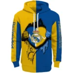 Real Madrid Heartbeat Graphic Yellow Hoodie Best Selling