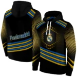 Real Madrid Hexagonal Pattern Yellow Black Hoodie Best Selling