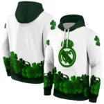 Real Madrid Lucky Motif White Green Hoodie Best Selling