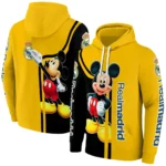 Real Madrid Mickey Mouse Yellow Black Hoodie Best Selling