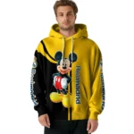 Real Madrid Mickey Mouse Yellow Black Hoodie Best Selling