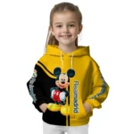 Real Madrid Mickey Mouse Yellow Black Hoodie Best Selling