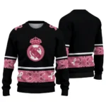 Real Madrid Pink Ribbon Black Pink Sweater Best Selling