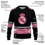 Real Madrid Pink Ribbon Black Pink Sweater Best Selling