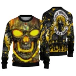 Real Madrid Skull Intensity Yellow Black Sweater Best Selling
