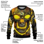 Real Madrid Skull Intensity Yellow Black Sweater Best Selling