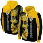 Real Madrid Skull Motif Yellow Black Hoodie Best Selling