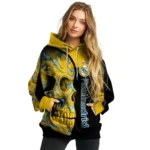 Real Madrid Skull Motif Yellow Black Hoodie Best Selling