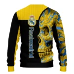 Real Madrid Skull Swirl Yellow Black Sweater Best Selling
