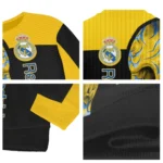 Real Madrid Skull Swirl Yellow Black Sweater Best Selling