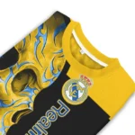 Real Madrid Skull Swirl Yellow Black Sweater Best Selling