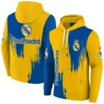 Real Madrid Splatter Effect Yellow Hoodie Best Selling