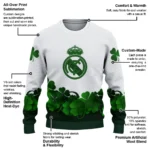 Real Madrid St Patrick White Sweater Best Selling
