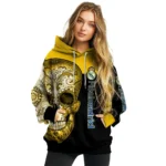 Real Madrid Sugar Skull Yellow Black Hoodie Best Selling