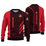 Sunderland Circles Mesh Red Black Sweater Best Selling