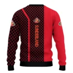 Sunderland Circles Mesh Red Black Sweater Best Selling