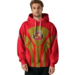 Sunderland Concentric Lines Red Hoodie Best Selling