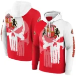Sunderland Graphic Punisher Red White Hoodie Best Selling