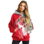 Sunderland Graphic Punisher Red White Hoodie Best Selling
