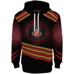 Sunderland Hexagonal Pattern Red Black Hoodie Best Selling