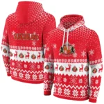 Sunderland Reindeer Motif Red Hoodie Best Selling
