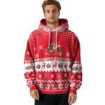 Sunderland Reindeer Motif Red Hoodie Best Selling