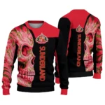 Sunderland Skull Swirl Red Black Sweater Best Selling