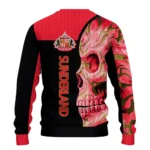 Sunderland Skull Swirl Red Black Sweater Best Selling