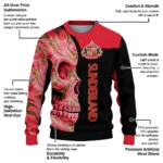 Sunderland Skull Swirl Red Black Sweater Best Selling