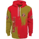 Sunderland Splatter Effect Red Hoodie Best Selling
