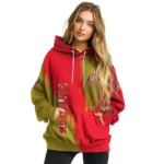 Sunderland Splatter Effect Red Hoodie Best Selling