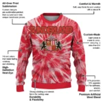 Sunderland Tie Dye Designs Red Sweater Best Selling