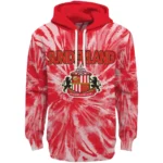 Sunderland Tie Dye Pattern Red Hoodie Best Selling