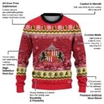 Sunderland Tree Pattern Red Sweater Best Selling