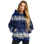 Tottenham Hotspur Christmas Trees Navy Hoodie Best Selling