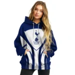 Tottenham Hotspur Concentric Lines Navy Hoodie Best Selling