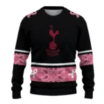 Tottenham Hotspur Pink Ribbon Black Pink Sweater Best Selling