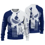 Tottenham Hotspur Skull Split Navy White Sweater Best Selling