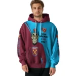 West Ham United Achmed Skull Claret Hoodie Best Selling