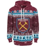 West Ham United Christmas Trees Claret Hoodie Best Selling