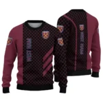 West Ham United Circles Mesh Claret Black Sweater Best Selling