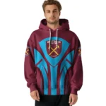 West Ham United Concentric Lines Claret Hoodie Best Selling