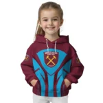 West Ham United Concentric Lines Claret Hoodie Best Selling
