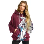 West Ham United Dynamic Slash Claret White Hoodie Best Selling